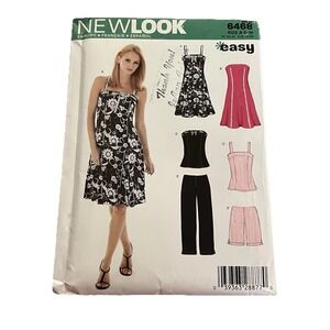 New Look 6468 Sewing Pattern UNCUT Size 6-16 Y2K Dress Top Pants Easy 2005